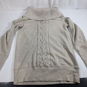 Loft Cream/oatmeal Cowl Neck Sweatshirt wool/rabbit hair blend small